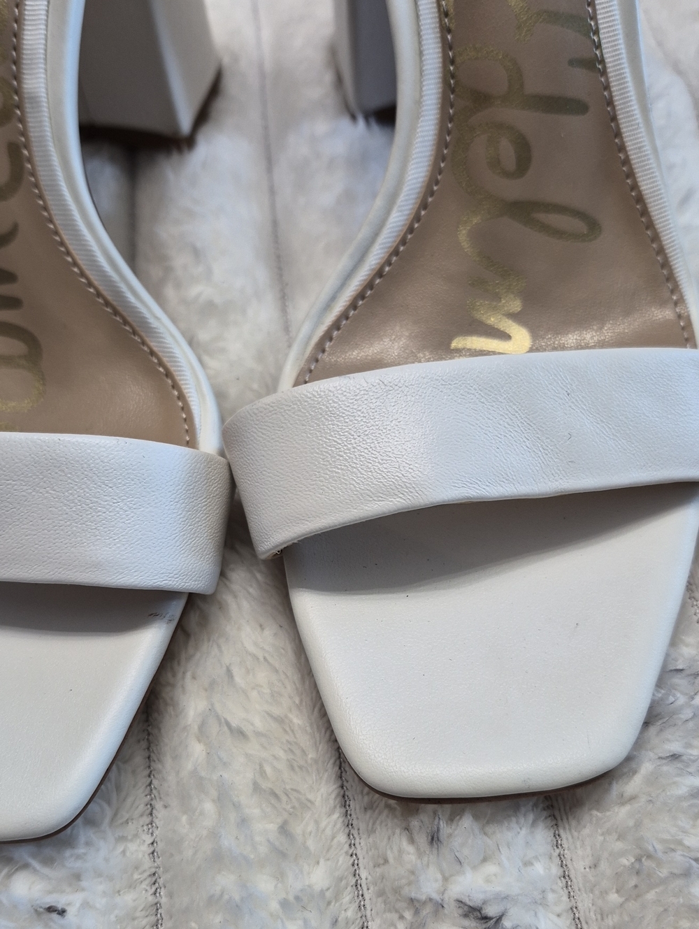 SAM EDELMAN DANIELLA LEATHER BLOCK HEEL SANDALS WOMEN'S SZ 5 M $165 - Picture 6 of 11